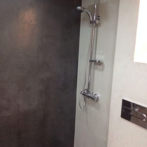 Pared ducha microcemento